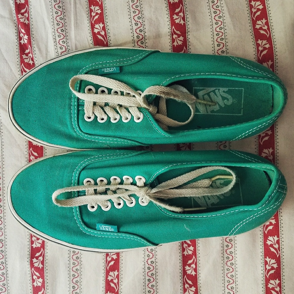 Teal Lace Up Vans